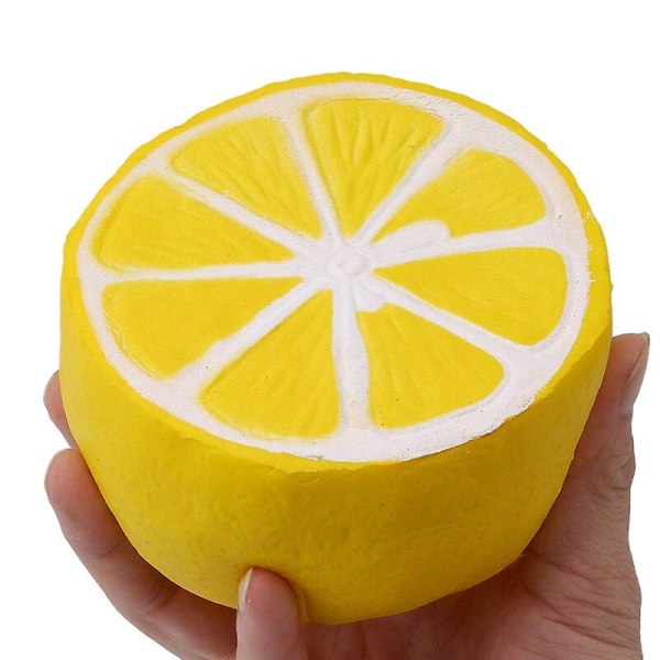 Simulerad frukt halv citron Squishy Slow Rising Doftande mjukt bröd tårta klämma barn vuxna stressavlastning leksak 10*10 cm