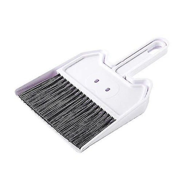 Mini Desktop Sweep Wiper Broom Dustpan Brush Cleaner Table Corner Dust Cleaner - 2 Pcs White - Jxlgv