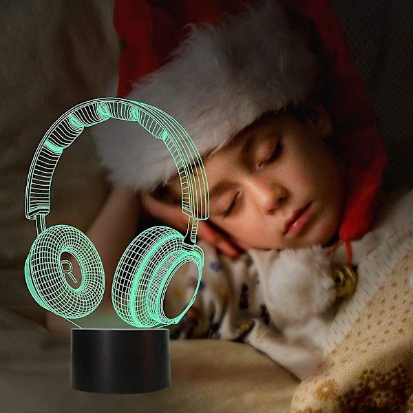 Headset Creative 3D nattlys, 16 fargeskiftende med fjernkontroll USB-strøm Acsergery-gave