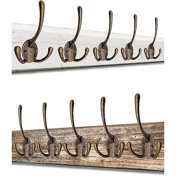 Antik garderobskrokar, handdukskrokar set om 5