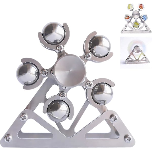 Ferris 2 Pariserhjul Fidget Spinner, Kinetiska Skrivbordsleksaker Snurra Med Stativ