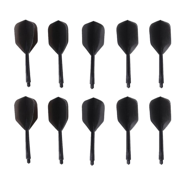 10-pack professionella dartvingar och dartpilsskaft, integrerade dartpilsskaft (8 x 3,5 cm, svart)