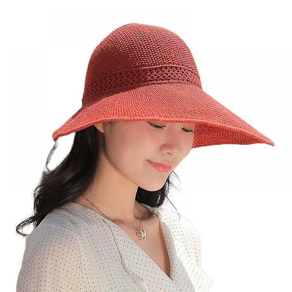 Solhatt Bekämpa värmen och håll dig elegant med vår klassiska solhattsdesign Säg adjö till svettiga sommardagar vid alla utomhusaktiviteter (rostbrun)
