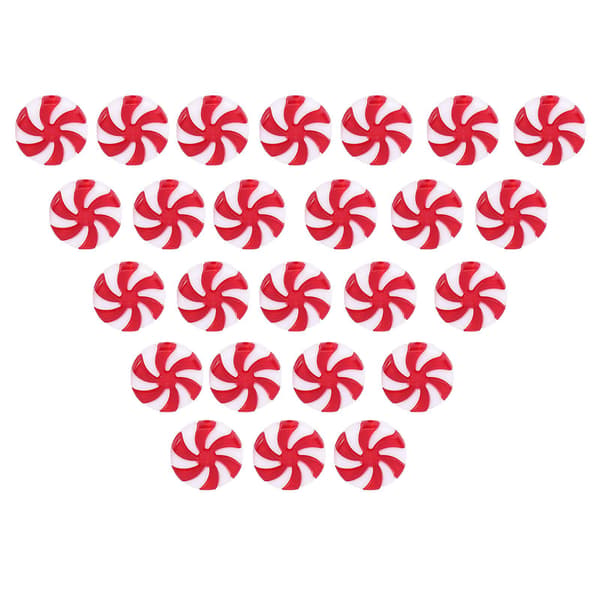 50 st röda prydnader Jul pepparkaksprydnader Julgransprydnader (2,5X2,5 cm, röd)