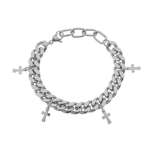 Retro Ins Hipop Armbånd Med Titanium Stålkors
