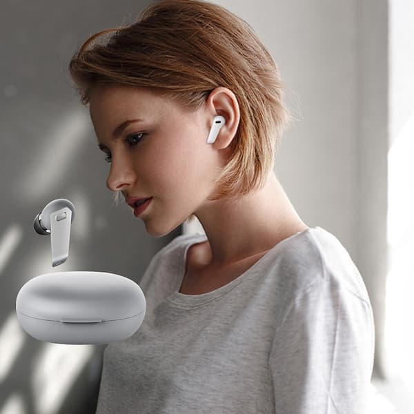 In-ear trådlösa Bluetooth-headset för spel, dator, mobiltelefon, universellt brusreducerande Bluetooth-headset (grå)
