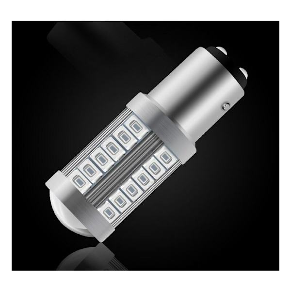 FlkwoH 12V 4W LED-lampa röd 6000K dubbelkontakt bajonett SBC Ba15d för inomhus RV-camping, fartyg, släpvagnsbelysning. (1 st) (blank röd)