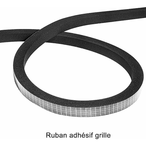 FlkwoH isoleringsfönsterlist, självhäftande skumdörrlist, anti-kall stötsäker gummilist, 2 rullar 10 mm (B) x 6 mm (H) x 8 m (L), svart och gul (varje 4 m)