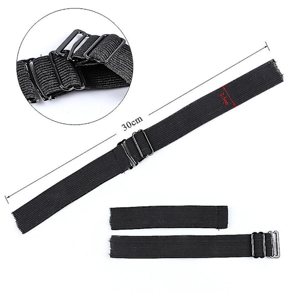 5 st elastiska band svarta polyester peruker gör robusta med krokar justerbar rem YGWL