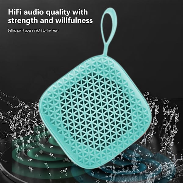 Liten Bluetooth-högtalare, Mini bärbar trådlös högtalare, 49-fots Bluetooth-räckvidd, Förbättrad bas, Stöd för insättningskort (Grön)