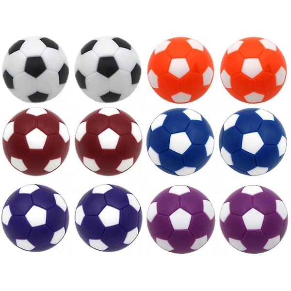 12-delad fotbollsfotbollsersättningsbollsbord Fotbollsbordsspelsboll Bordsfotboll (3,6X3,6cm, flerfärgad)