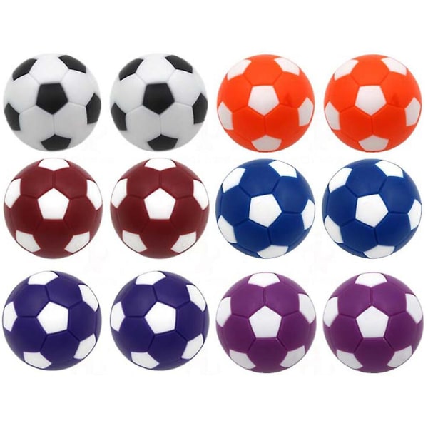 Erstatningsballbord for fotball med 12 deler Fotballbordspillballbordfotball (3,6 x 3,6 cm, flerfarget)