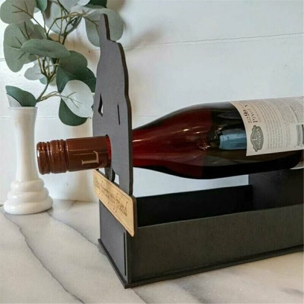 Full kreativ trä vinställ trä vinställ hem rött vin display vinkällare dekoration förvaringsställ
