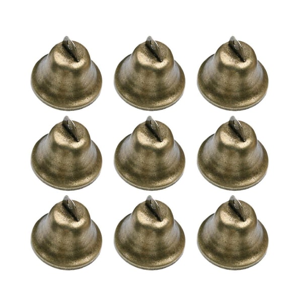 10-pak DIY håndlavede tilbehør 38mm bronzeklokker bronze raslefest dekorative klokker (størrelse 1, brun)
