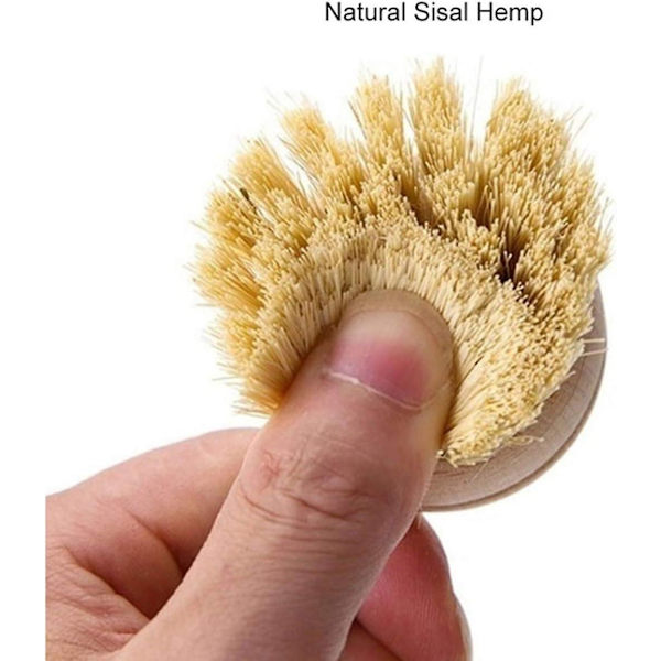 Naturlig diskborste kök eko bambu skrubber borstar