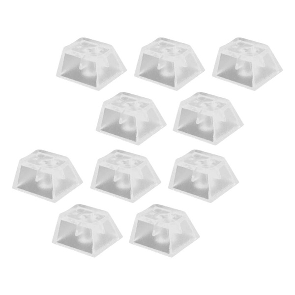 10 läpinäkyvää näppäinhattua mekaaniseen näppäimistöön läpikuultavat tyhjät ei-tulostetut näppäinhatut (1,8 x 1,8 x 0,9 cm, kuten kuvassa näkyy)