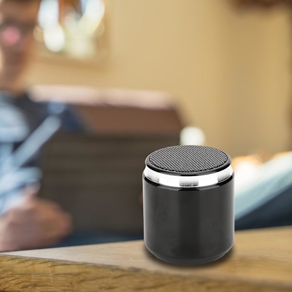 5.0 Version Bluetooth-högtalare Utomhus Mini-högtalare Bärbar Metall Present Batterikapacitet 500mah Trådlös Bluetooth（Svart）