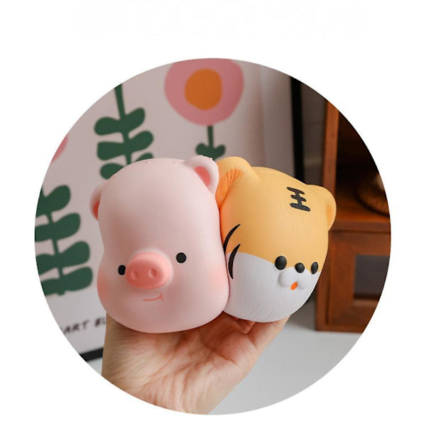 Squishy Cartoon Animal Stress Ball Stretch Dough Ball Fidget Toys, Animal Squeeze Balls för barn och vuxna, rolig och mjuk Squeeze Ball Stress Relief T