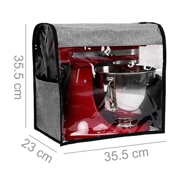 Dammskydd för KitchenAid matberedare och tillbehör, grå