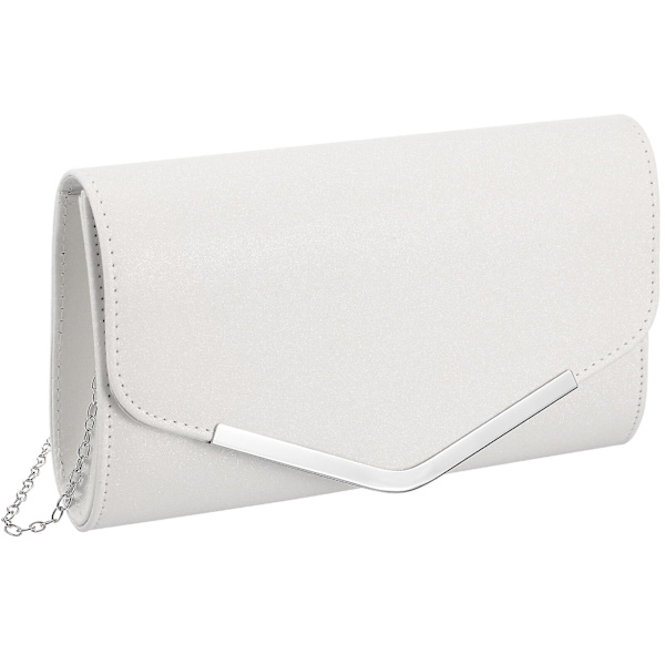 Hvid aften taske håndtaske bryllup fest besked taske clutch taske pung enkel kæde taske kvinder (størrelse 1, hvid)