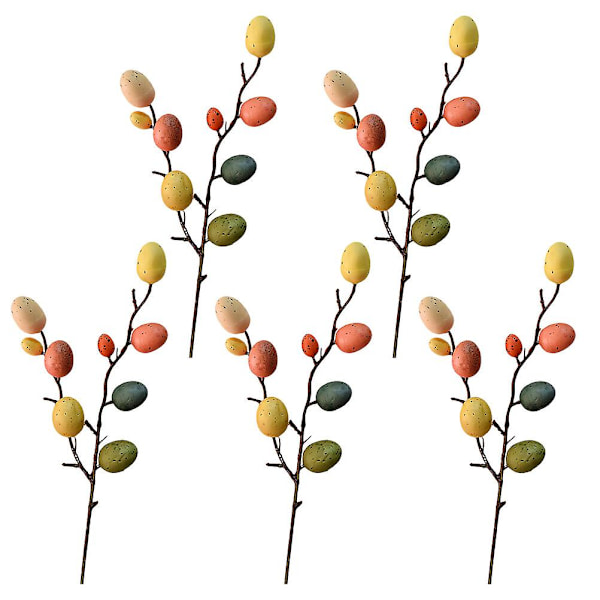Gren Easter Egg Dekoration DIY Easter Egg Easter Blomsterarrangemang Ägg (33X3CM, olika färger)