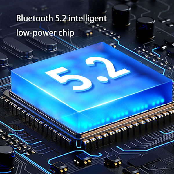 Bluetooth-ledningshörlurar Open Ear-hörlurar Bluetooth 5.2 Sport Trådlösa öronsnäckor med inbyggd mikrofon, svettheadset (svart)