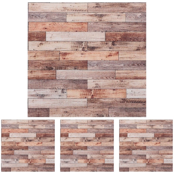 4-pack dockhus miniatyrgolv mini hus inredningsleksaker små hus golv leksaker (10.00X10.00X0.10CM, flera färger F)