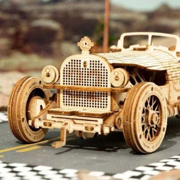 ROKR Army Jeep 3D træpuslespil mekanisk modelbyggesæt julegave til voksne