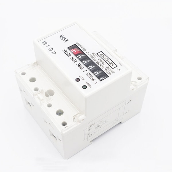 4P enfas elektrisk mätare skena bord DDM75S, 5(80)A