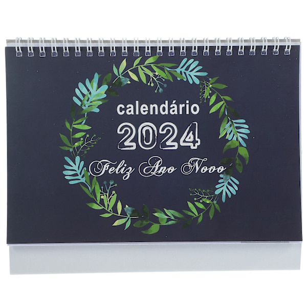 1 bog fritstående kalender 2024 skrivebordskalender skrivebordskalender Brasilien (21,4X21X1,2CM, som vist på billedet)