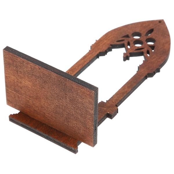 1 par gotiska kandelabrar i trä, dekorativa bågformade kandelabrar (15 x 6 cm, som visas på bilden)