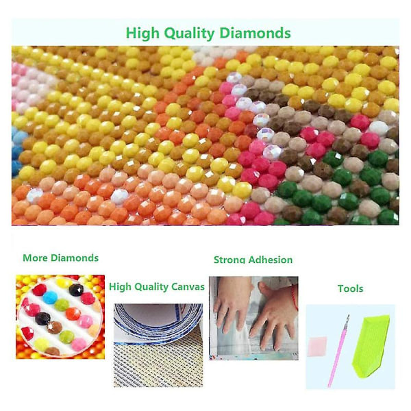 Diy Diamantmålningssats 5d Mosaik Diamantmålning Gör Diamantmålningar Diamant Diamantkonst För Hemväggdekor