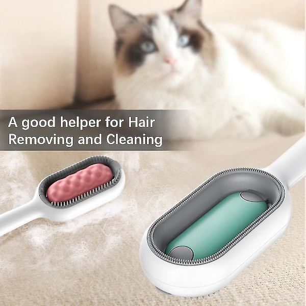 4 i 1 Opgraderet kæledyr rengøring hår fjernelse kam med 10 stk vådservietter kæledyr hår remover kat og hund hår remover kæledyr knuder remover kæledyr børste til pleje Mas