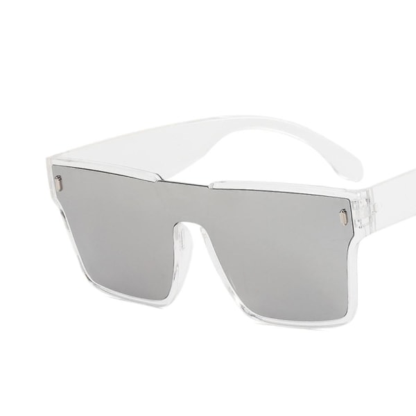 Överdimensionerade fyrkantiga solglasögon Fashion Polarized Sunglasses Män/Kvinnor Retro Solglasögon Fiske Körning Vandring Golf 100% UV-skydd (Grå Wh