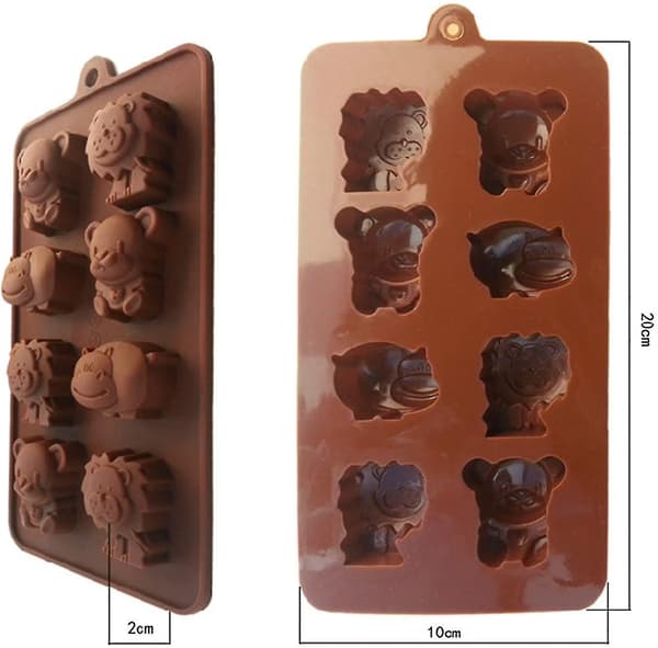 Premium silikone bageform/muffinform til muffins, kager, budding og gelé - Høj kvalitet silikone kageform (chokoladefarve)