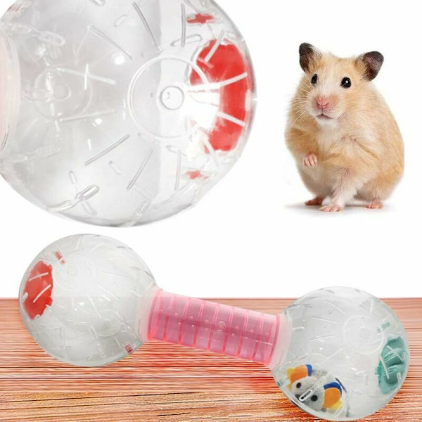 Hamsterboll 12cm, Elimineringshamsterhjul Liten husdjursplast och söt gyllene silkesträningsboll Shin Tzu B??r Jogginghjul Leksak (Orange)