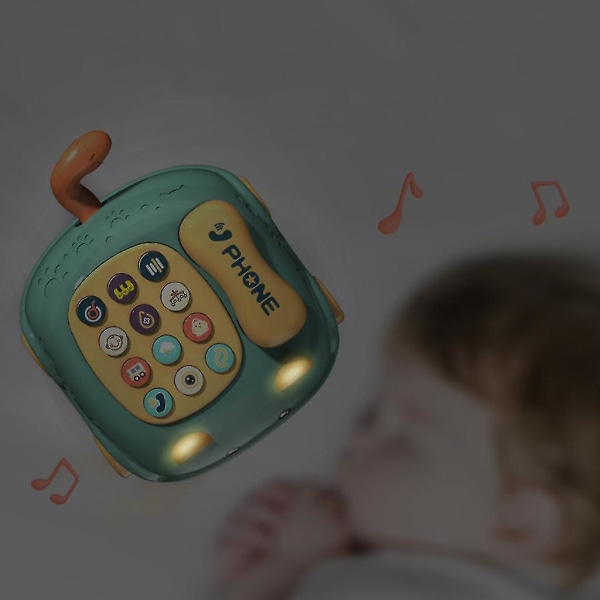 Barnetelefonleke Telefon Story Machine Toys Kids Lærende Leker Grønn