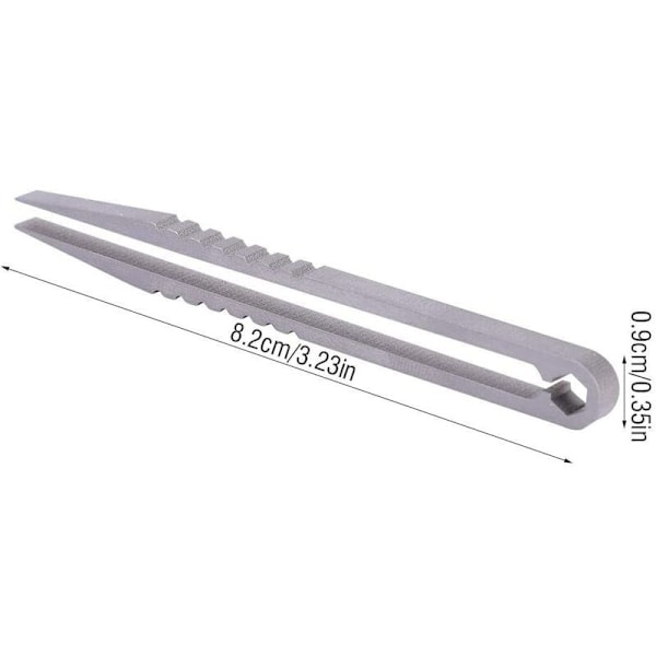 Mini Pinsett Bärbar EDC Pinsett Titanlegering Utomhus Överlevnad Camping Resa Mini Pinsett 8.2 x 0.9cm