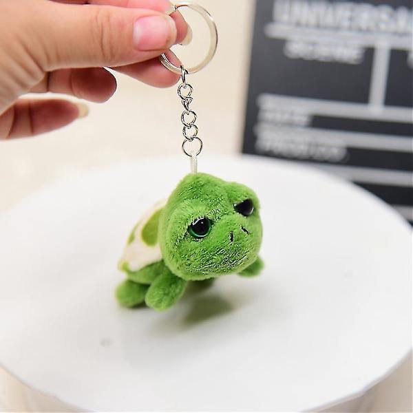 Söt Mini Cartoon Turtle Mjuk Plysch Leksak Hänge Utsökt Turtle Nyckelkedja（A1）