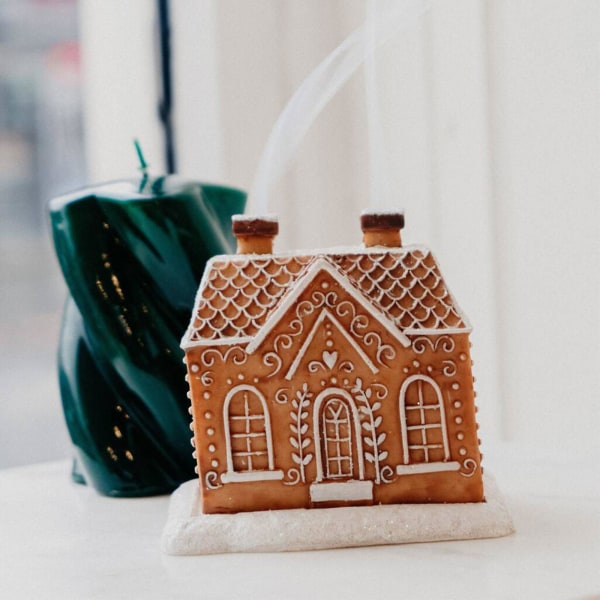 Pepparkakshus Rökelsebrännare, Julstugan Husprydnad Rökelsebrännare
