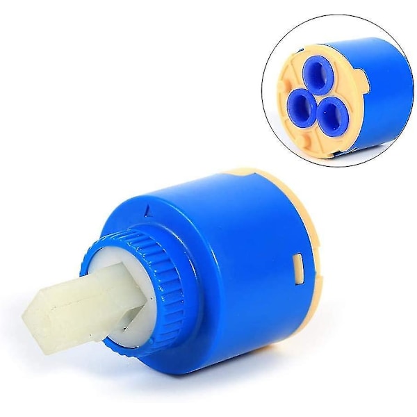 Blandare kranpatron 35mm Keramisk skivpatron 35 Keramisk patron Vattenblandare Kran inre kontroll Kranventil Pp Plast Praktisk (35mm)blå 1st