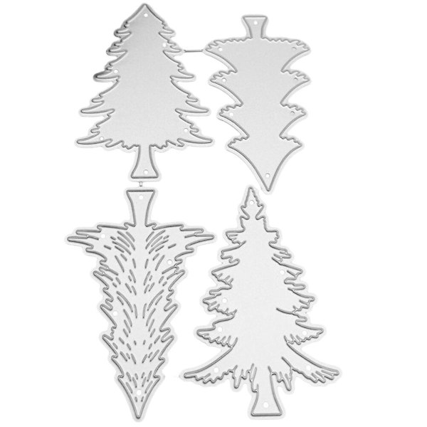 Metallskärande form hälsningskort skärform korttillverkning skärform DIY-tillbehör (11,90X7,10X0,20CM, silver)