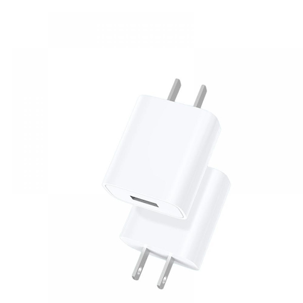 Kompatibel USB-laddningshubb för flera enheter med enkel förpackning (EU-standard), designad för snabb och effektiv laddning för hemmet (2 st) (vit)