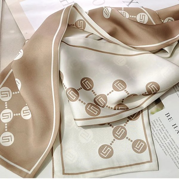 Äkta silkescarf för kvinnor – – – Lång – Present till kvinnor, rosett 5