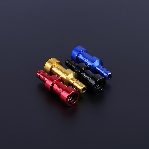 Cykelventil Adapter Presta till Schrader Ventilpump Aluminiumkopplingar (Guld)
