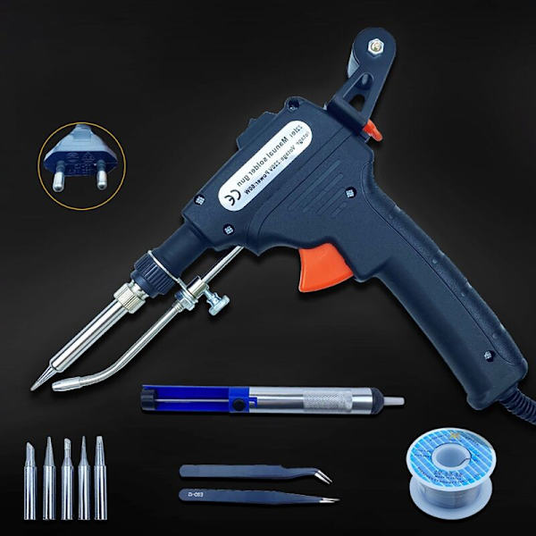 60W Automatisk Elektronisk Lödpistol med Dräneringspump Pinsett Lödtrådar Smycken DIY Kretskort Reparation