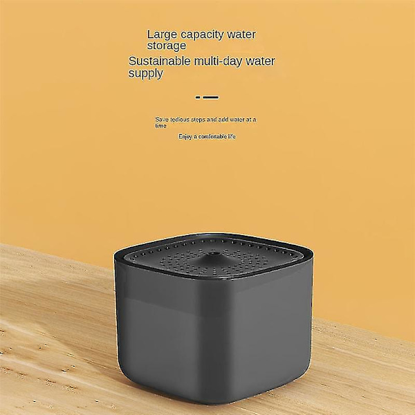 3L Vattenfontän Filter USB Vattenfontän Pump Elektrisk Stum Vatten Drick Dispenser Vit + Gra（Vit Grå）