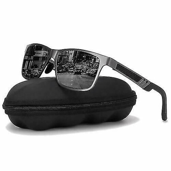 Aviator-solbriller for menn med polariserte linser sommer（Gun Grey）