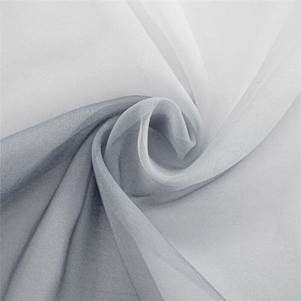 Genomskinliga gardiner grå gradient dekoration sovrum vardagsrum modern voile fönster skugga halvgenomskinlig öljett, 140(B) x 260(Höjd) cm