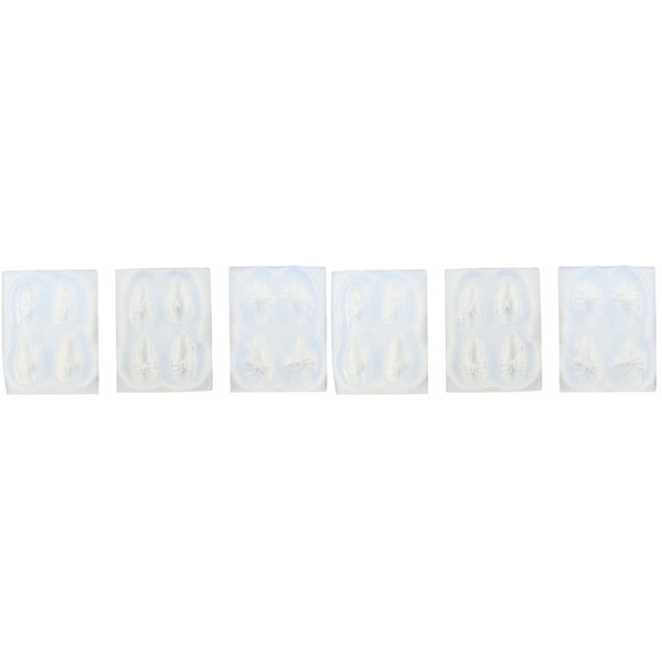 6 set med DIY nagelkonst silikonformar för manikyrtillverkning (5,8 x 4,3 cm, som på bilden)